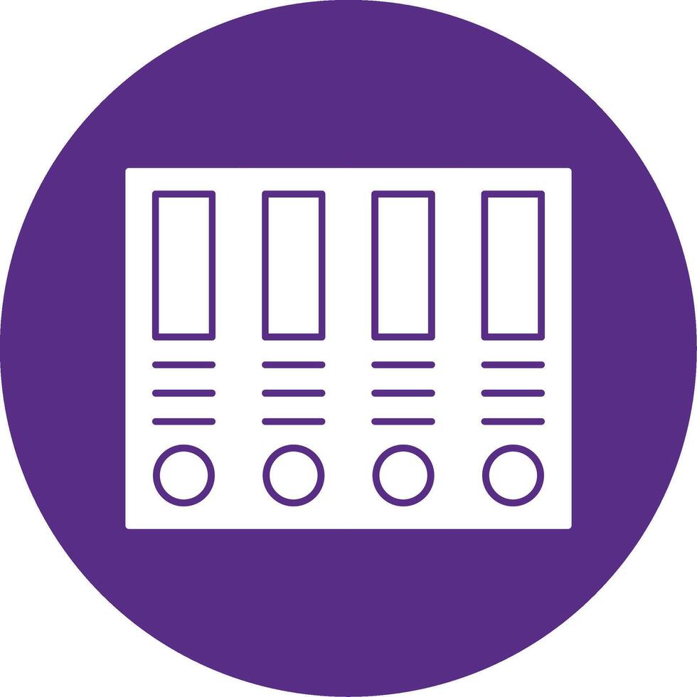 Archive Glyph Multi Circle Icon vector