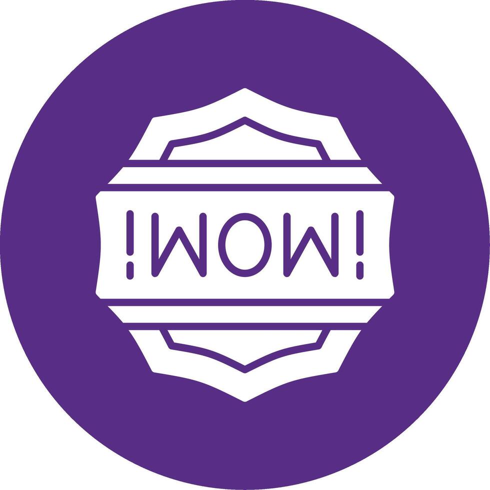 Wow Glyph Multi Circle Icon vector