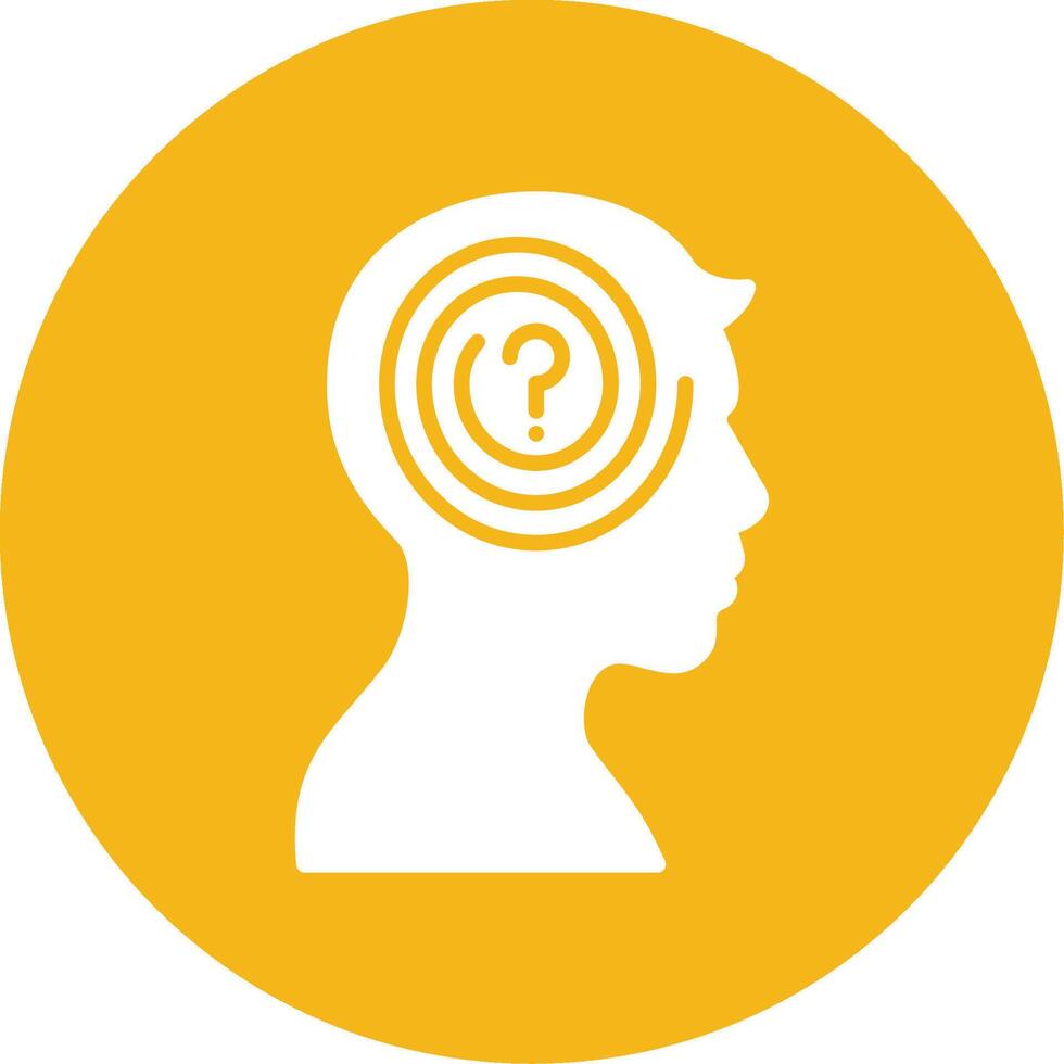 Confusion Glyph Multi Circle Icon vector