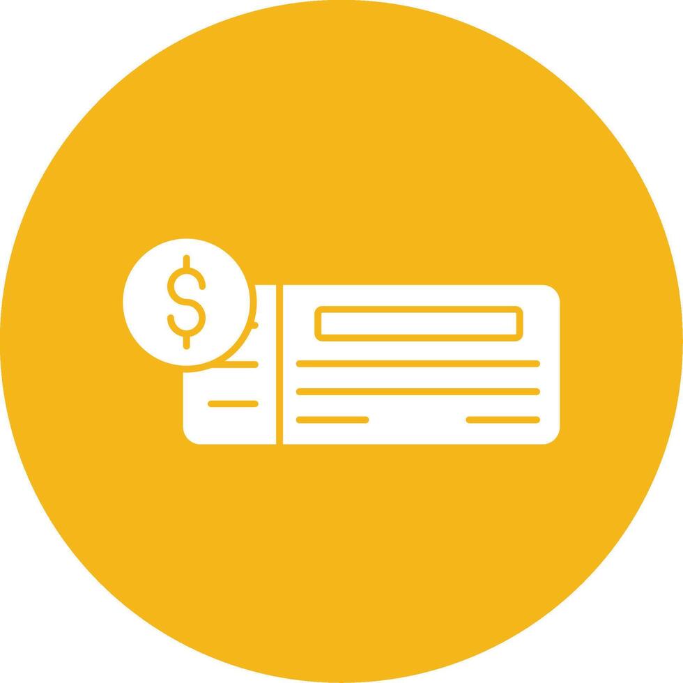 Checkbook Glyph Multi Circle Icon vector