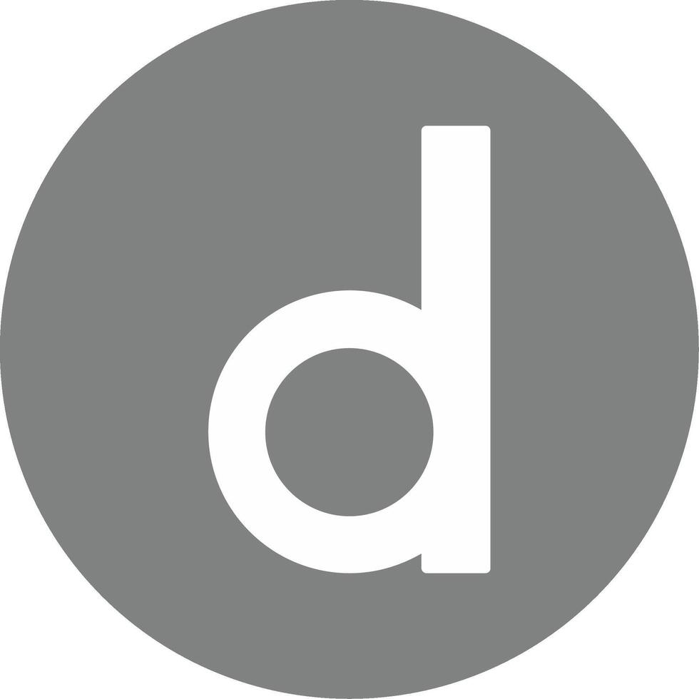 Small d Icon vector