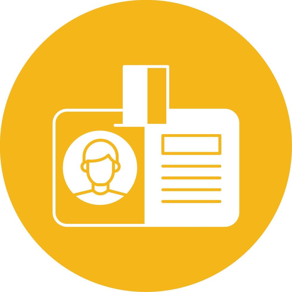 Id Card Glyph Multi Circle Icon vector