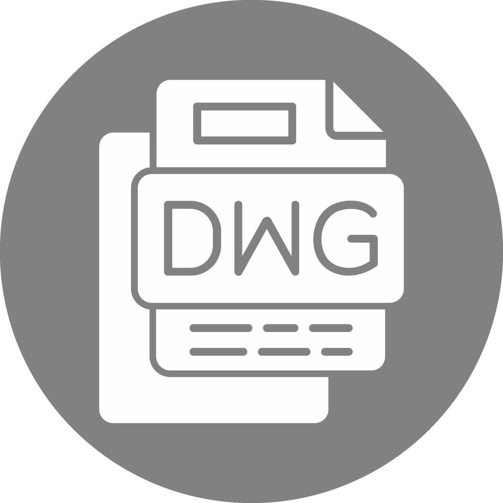 DWG File Glyph Multi Circle Icon vector