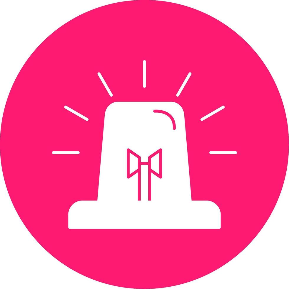 Siren Glyph Multi Circle Icon vector