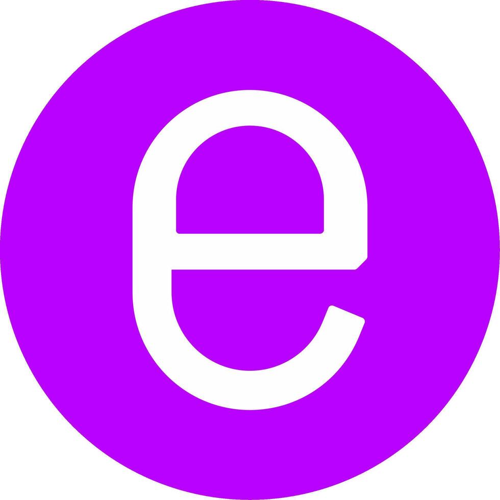 Small e Icon vector
