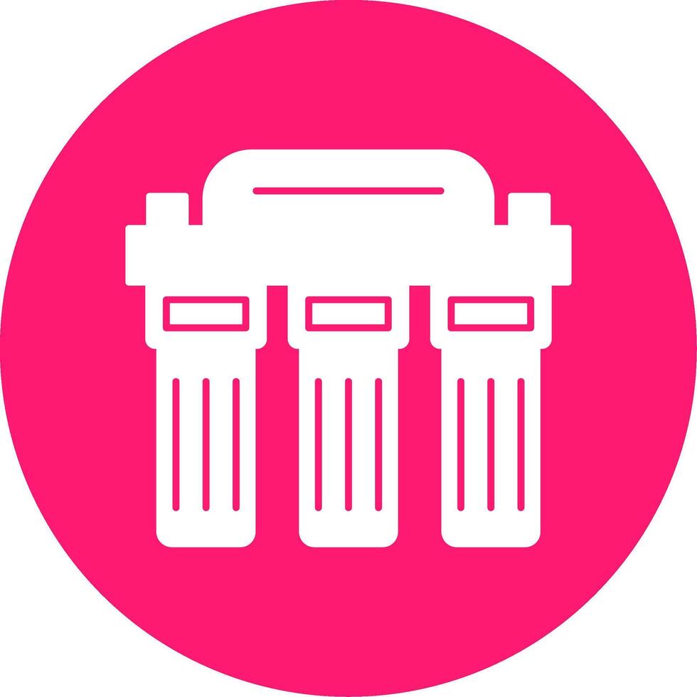 Water Filter Glyph Multi Circle Icon vector