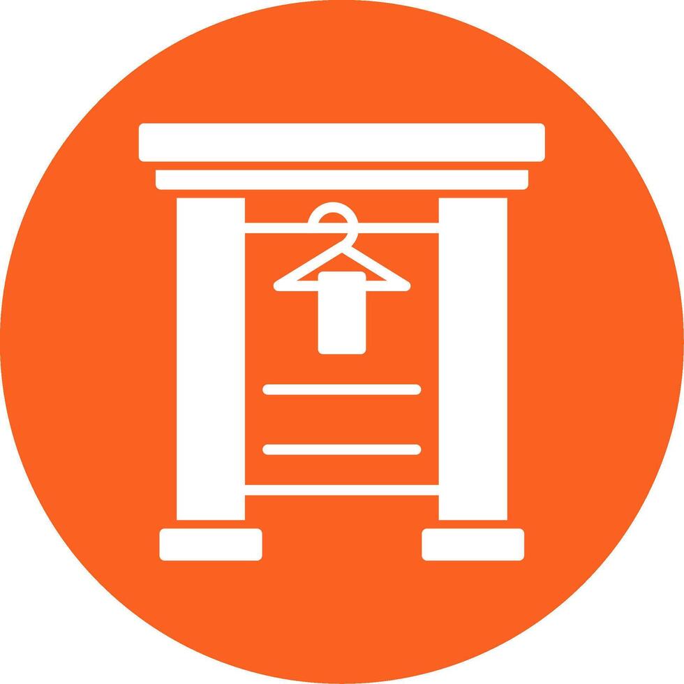 Changing Room Glyph Multi Circle Icon vector