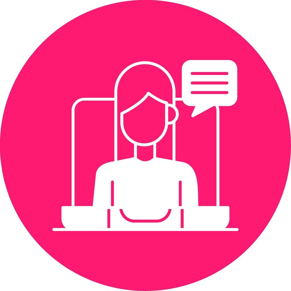 Virtual Meeting Glyph Multi Circle Icon vector