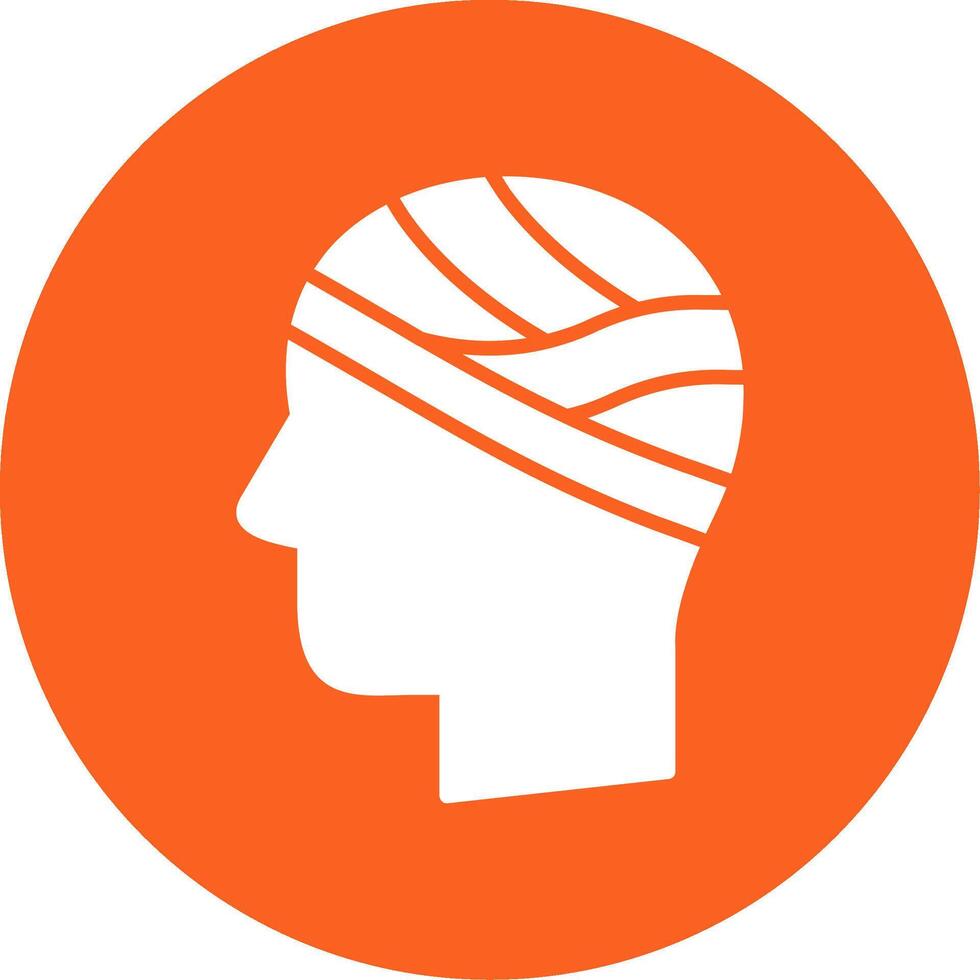 Head Glyph Multi Circle Icon vector