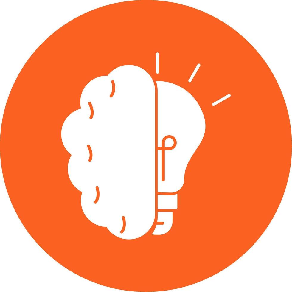 Brainstroming Glyph Multi Circle Icon vector