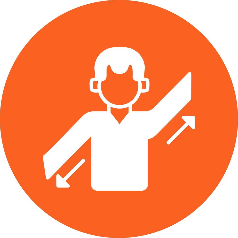 Parallel Arm Glyph Multi Circle Icon vector