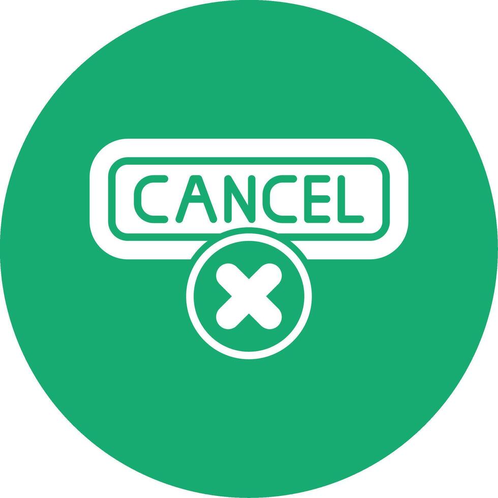 Cancel Glyph Multi Circle Icon vector