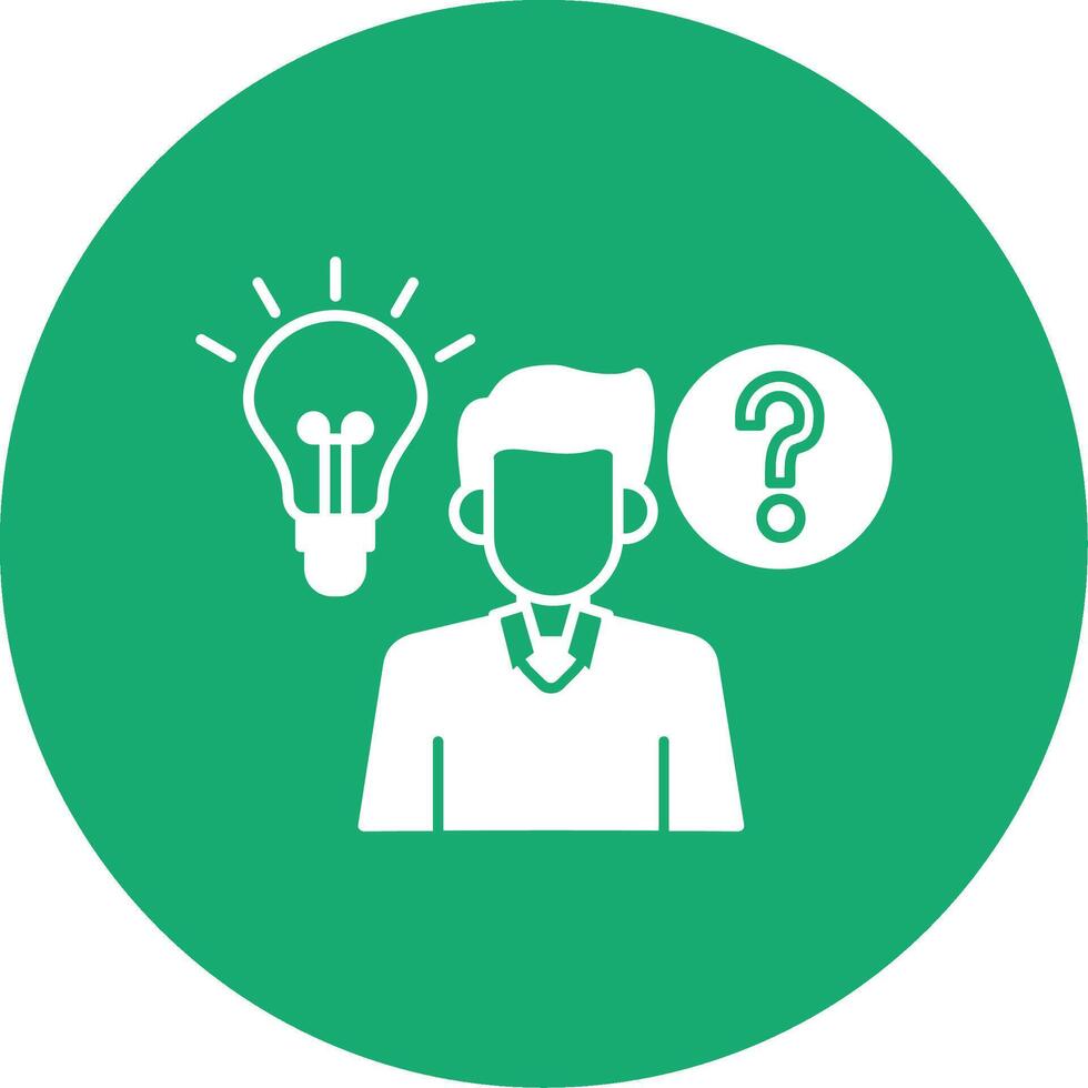 Curiosity Glyph Multi Circle Icon vector