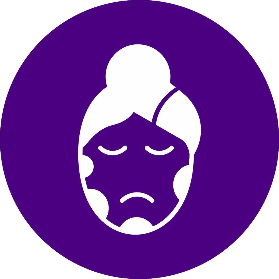 Rosacea Glyph Multi Circle Icon vector