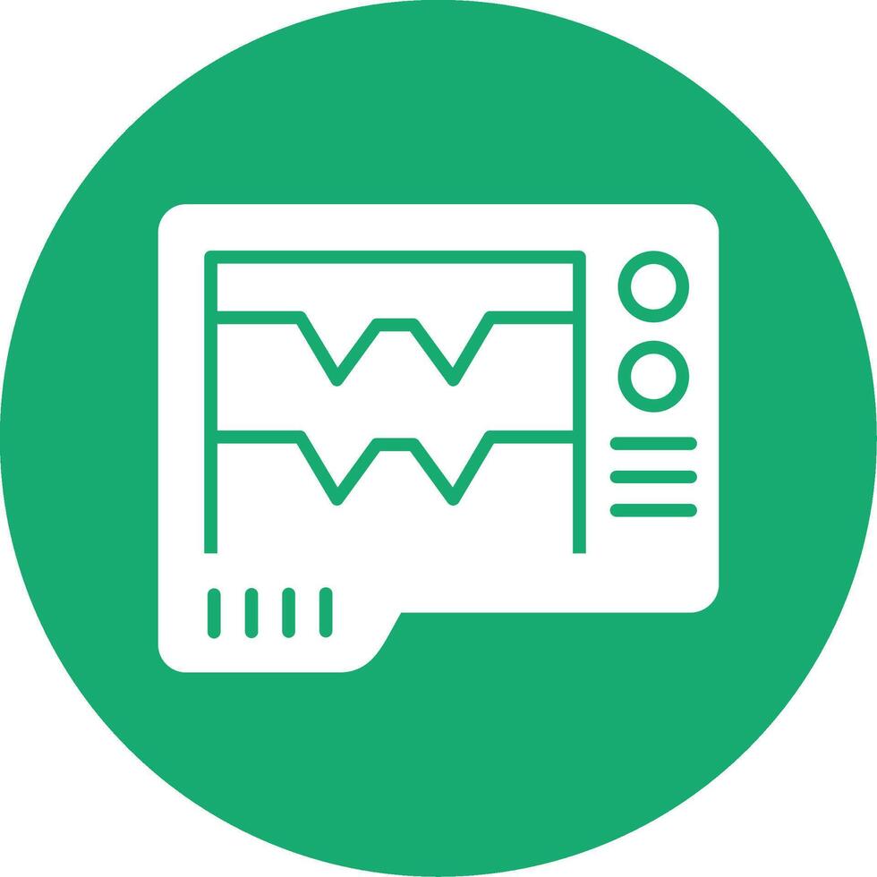 Ecg Glyph Multi Circle Icon vector