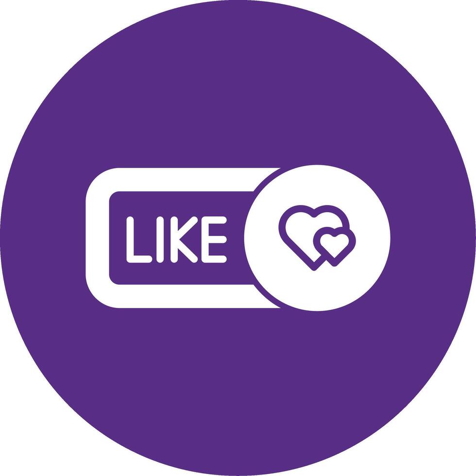 Like Glyph Multi Circle Icon vector
