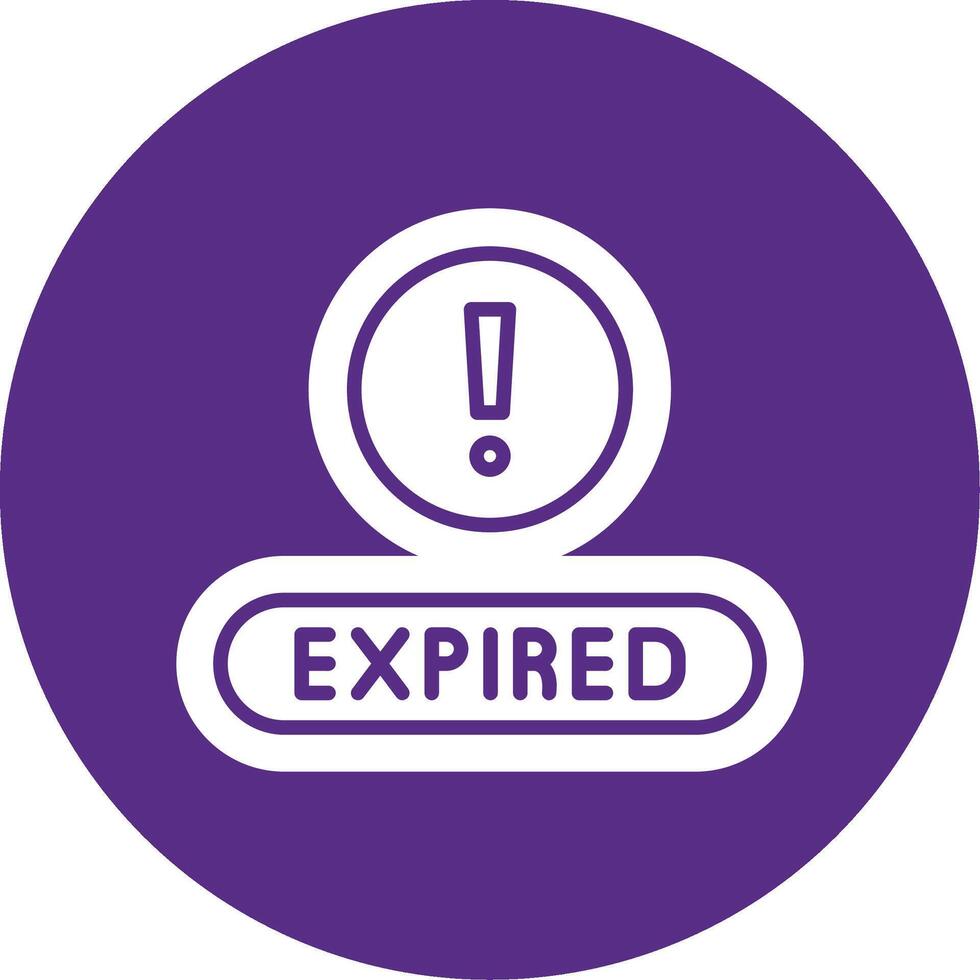 Expired Glyph Multi Circle Icon vector