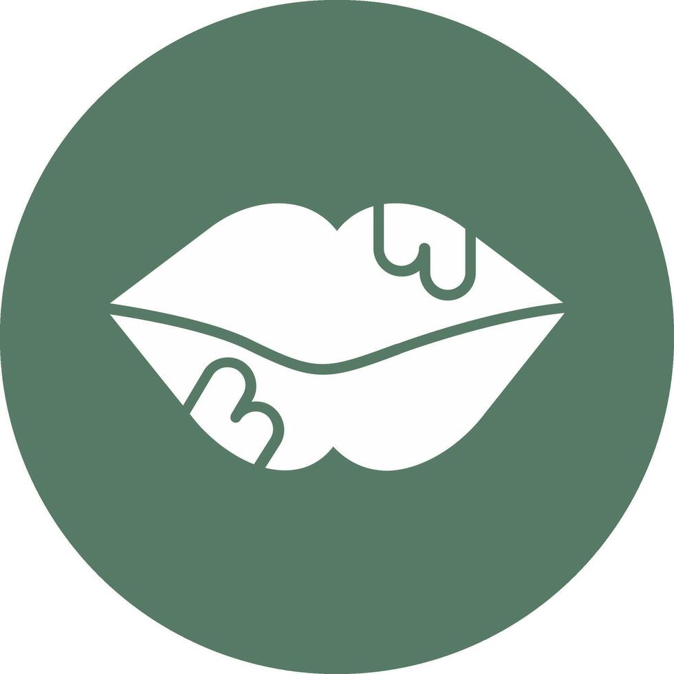 Herpes Glyph Multi Circle Icon vector