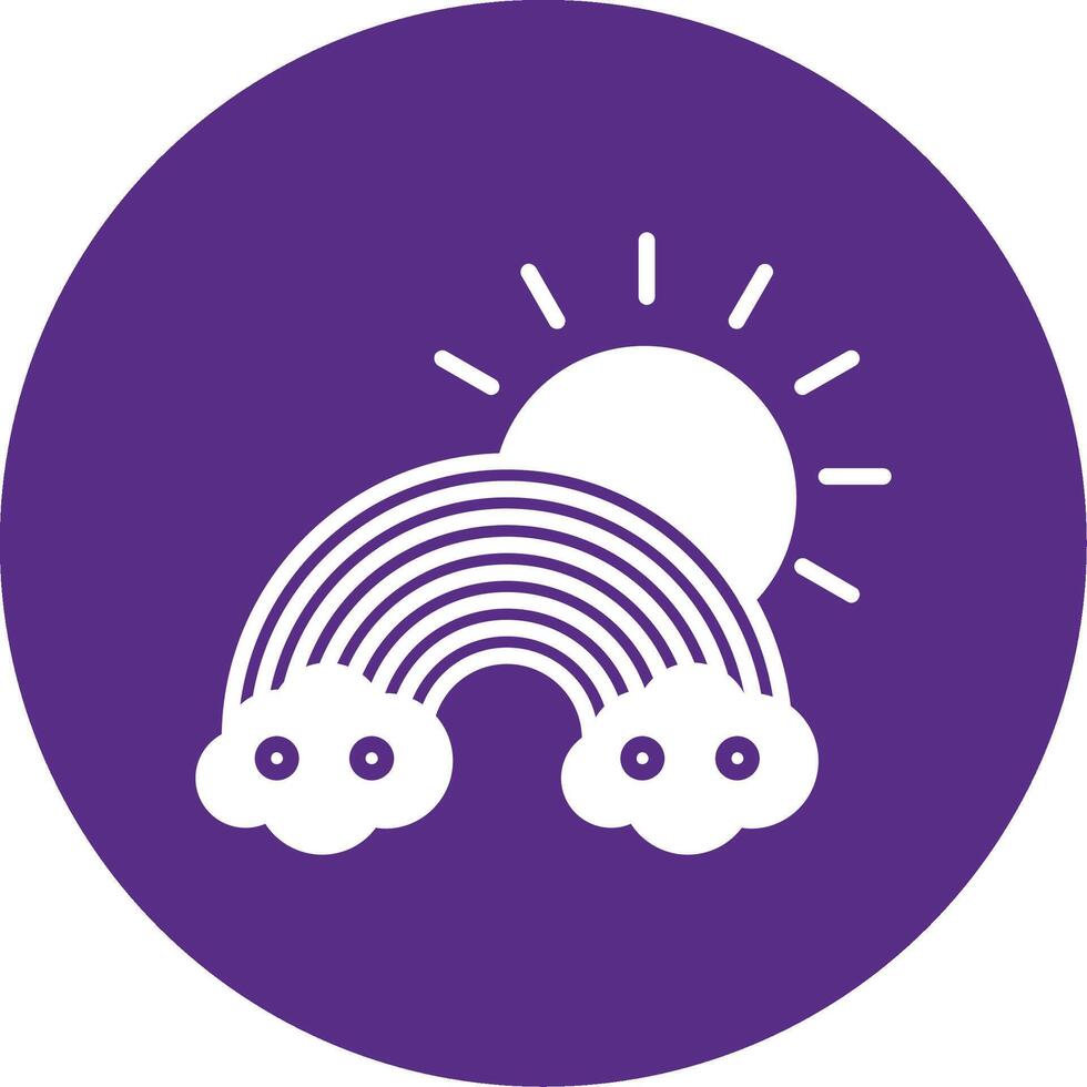 Rainbow Glyph Multi Circle Icon vector