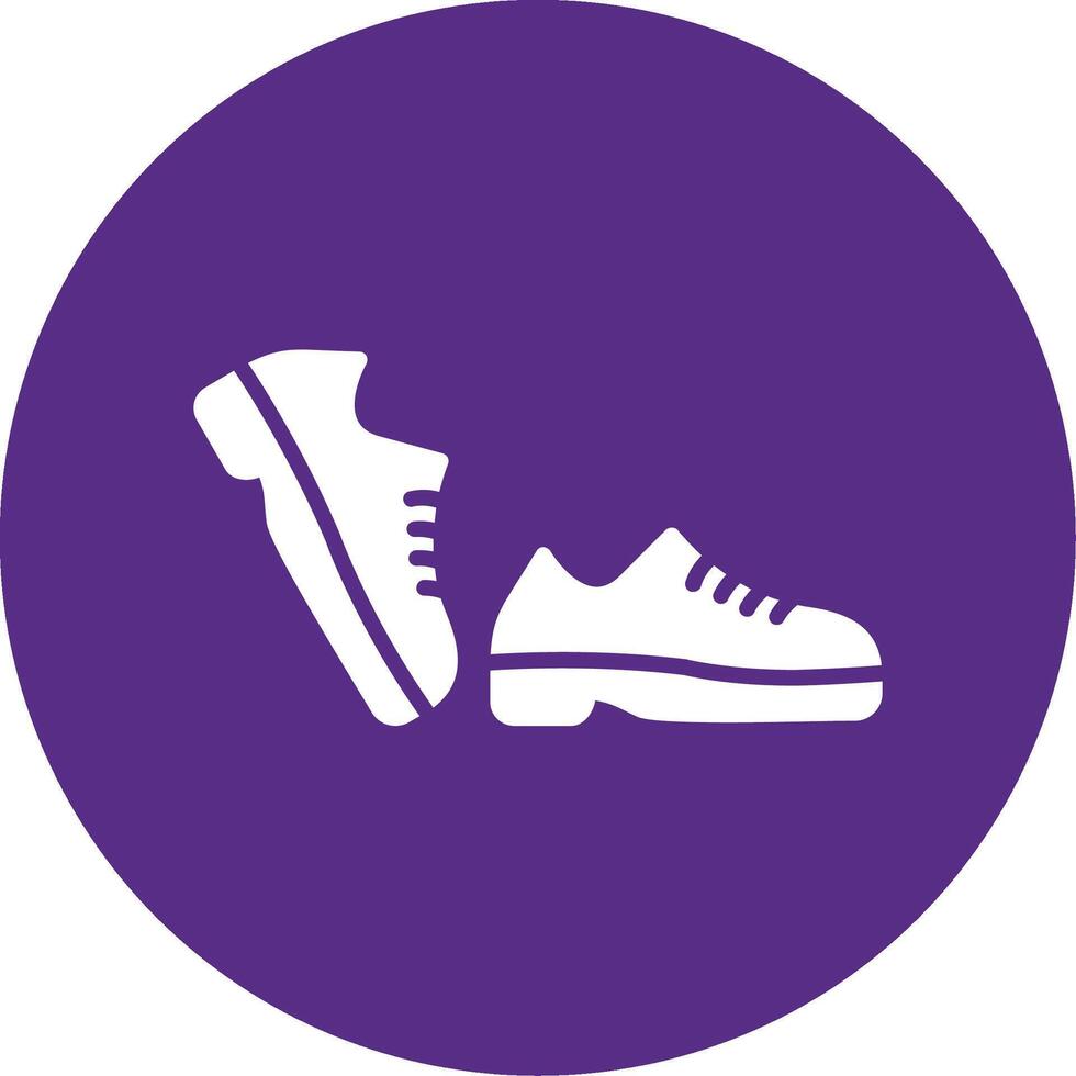 Shoes Glyph Multi Circle Icon vector