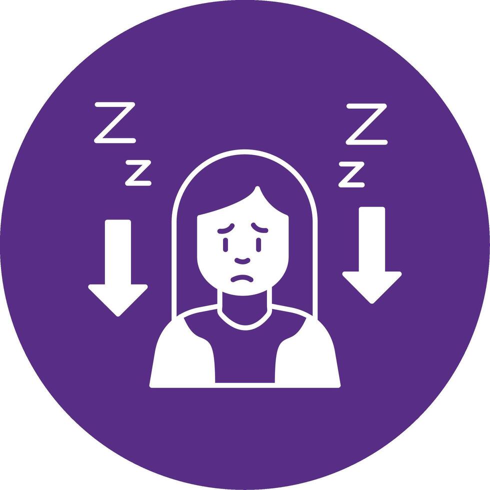 Tiredness Glyph Multi Circle Icon vector