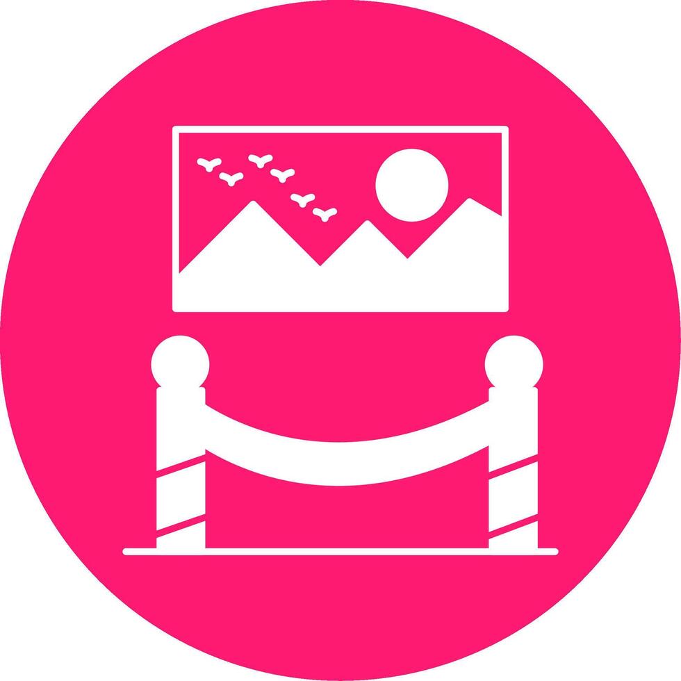Art Exhibition Glyph Multi Circle Icon vector