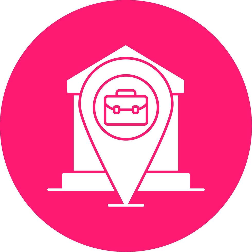 Remote Working Glyph Multi Circle Icon vector