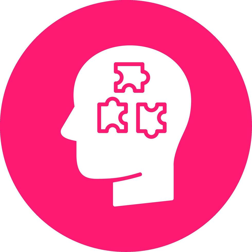 Puzzle Glyph Multi Circle Icon vector