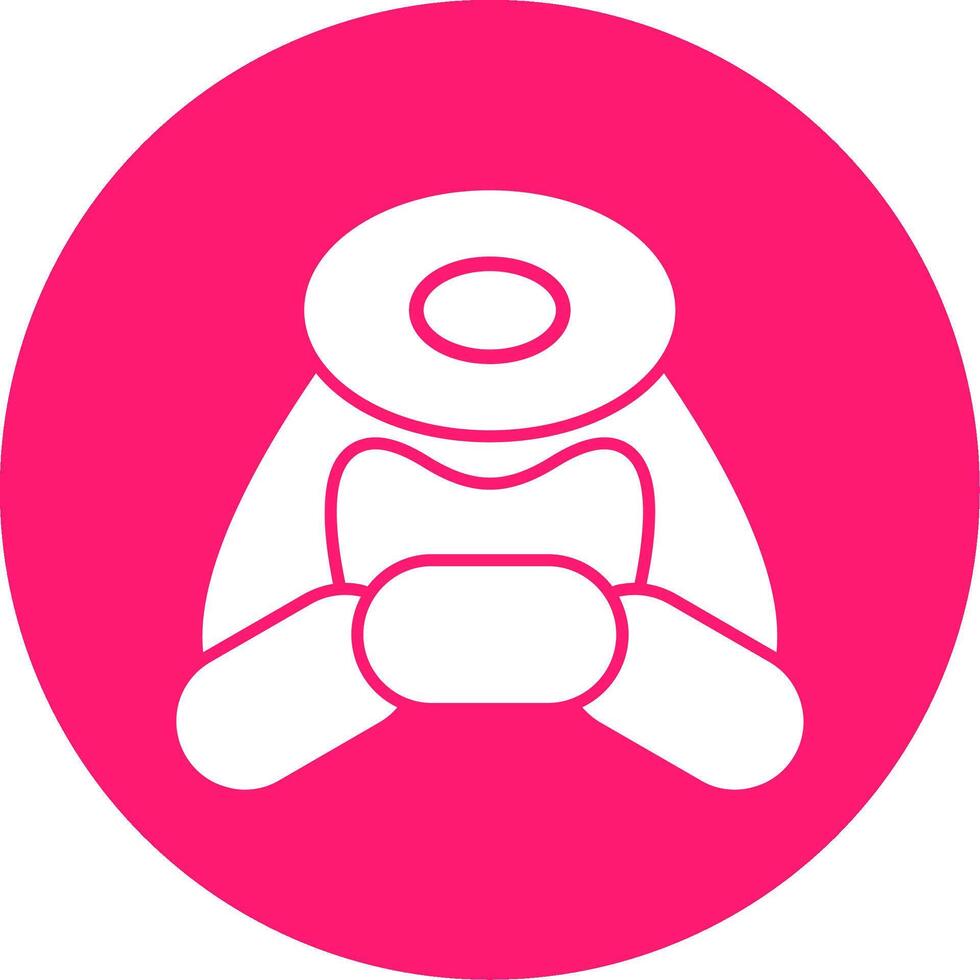 Oligodendrocyte Glyph Multi Circle Icon vector