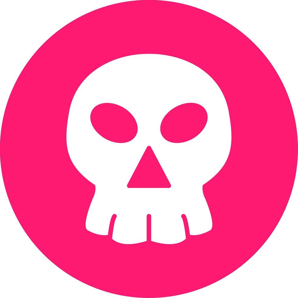 Skull Glyph Multi Circle Icon vector
