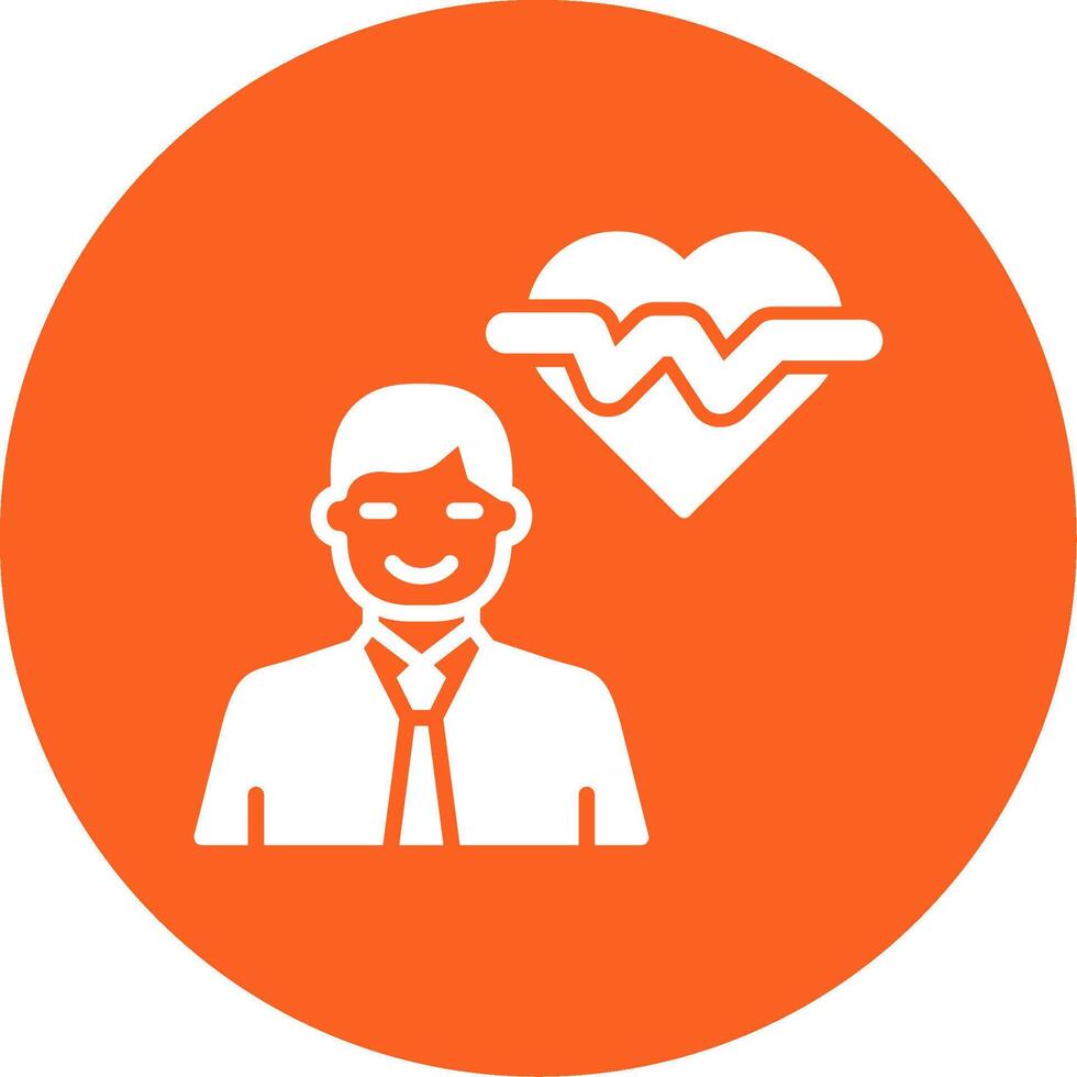 Cardiologist Glyph Multi Circle Icon vector
