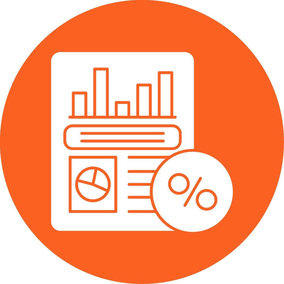 Bookkeeping Glyph Multi Circle Icon vector