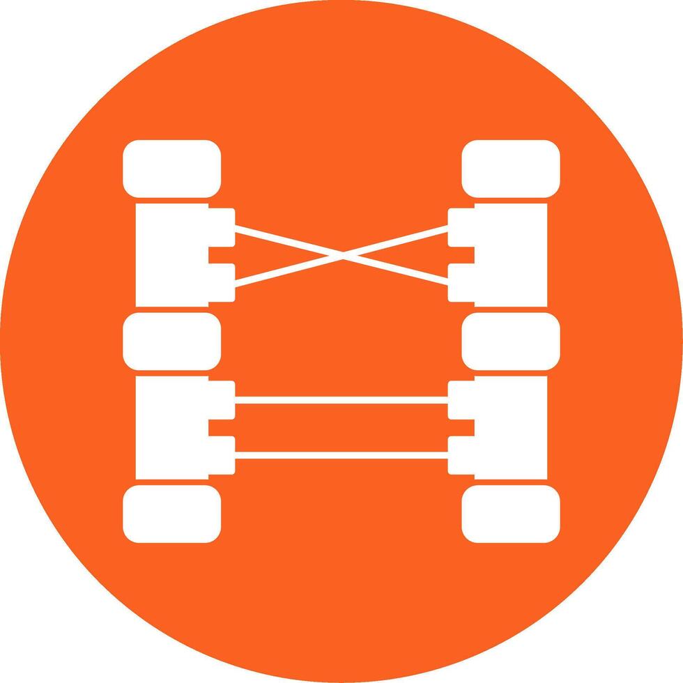 Laser Glyph Multi Circle Icon vector