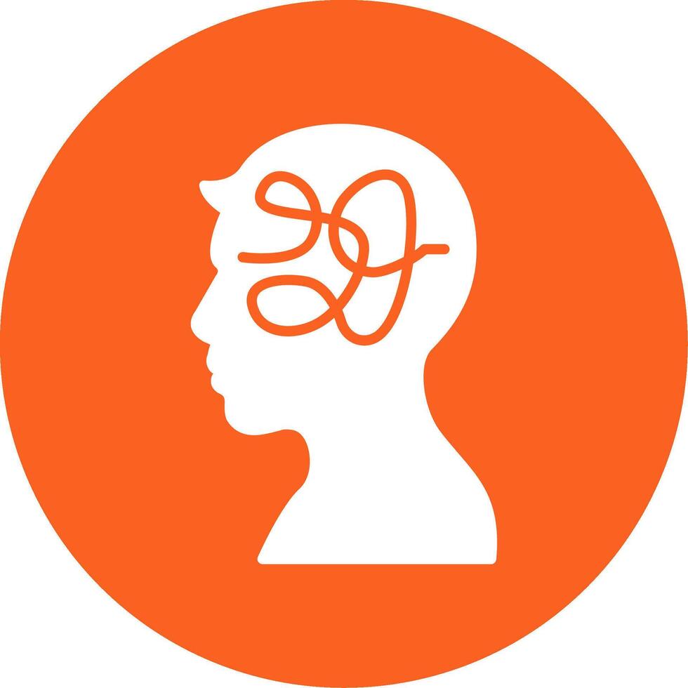 Confusion Glyph Multi Circle Icon vector