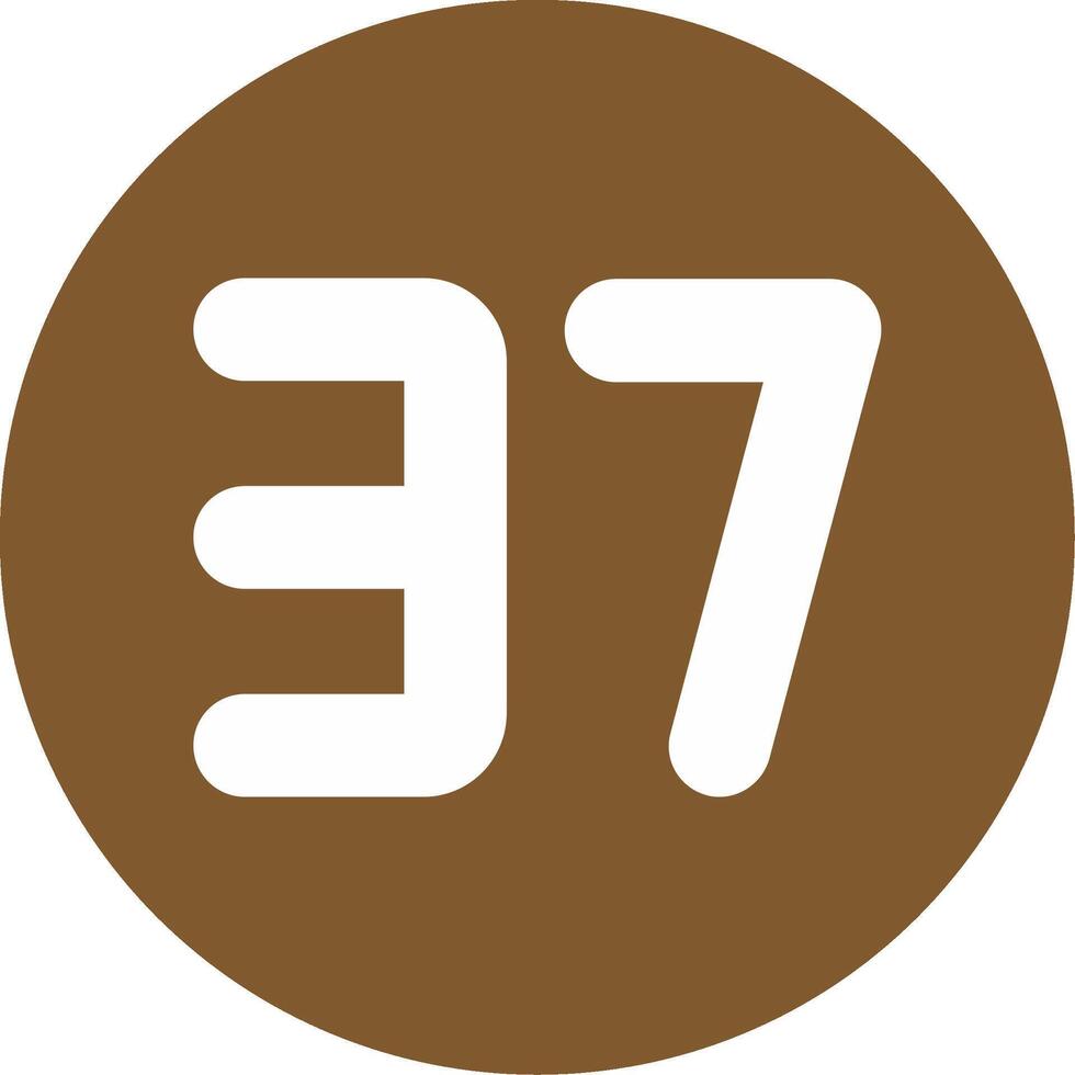 Thirty seven Glyph Multi Circle Icon vector