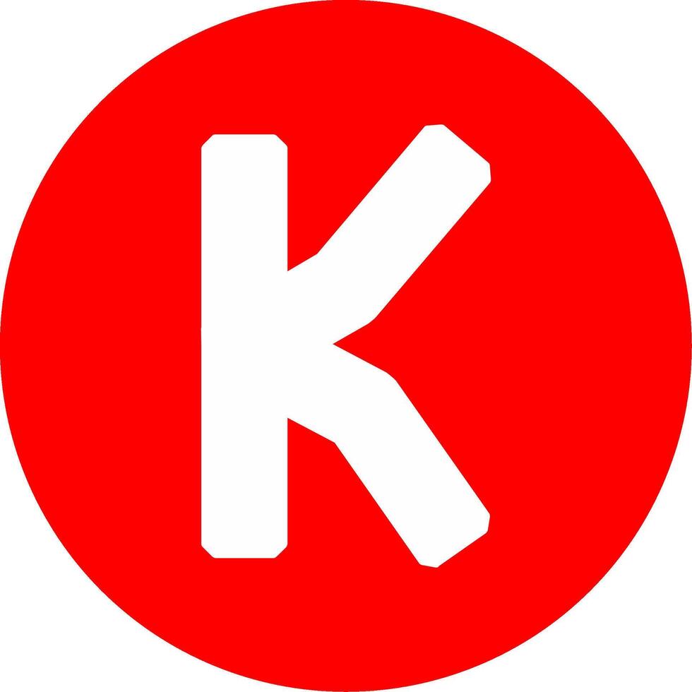 Small k Icon vector