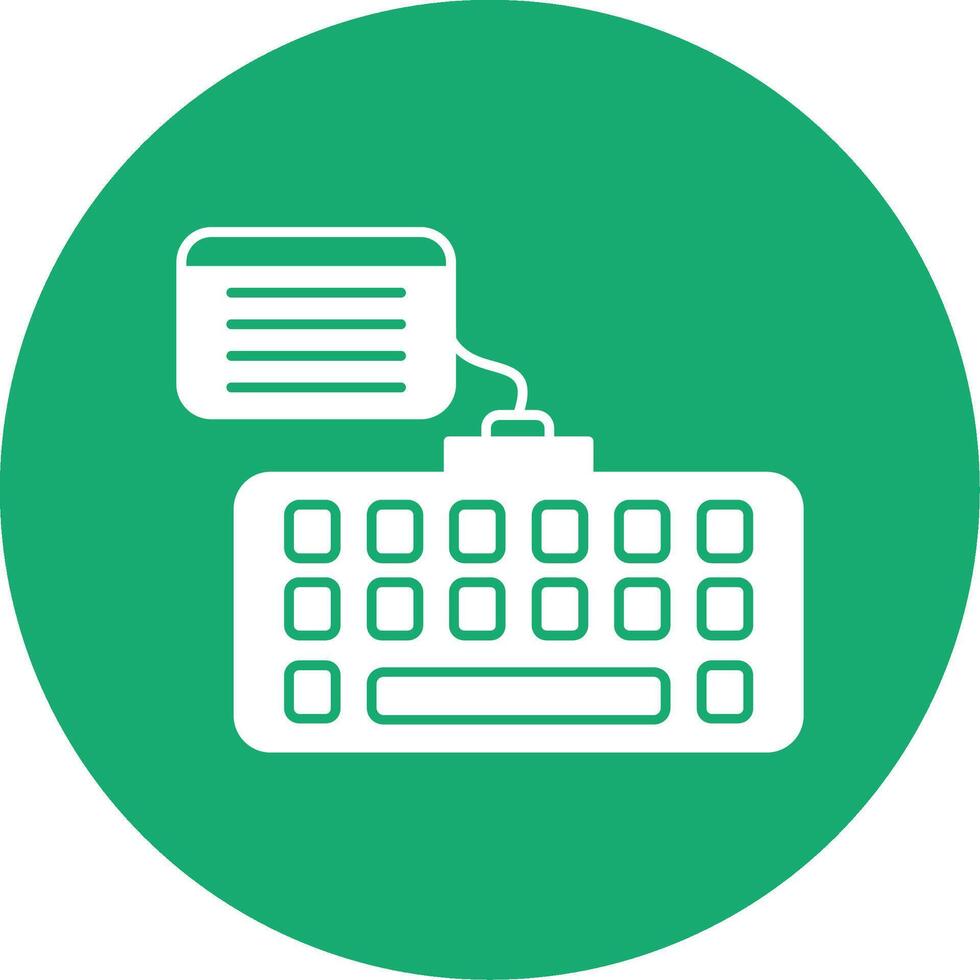 Keyboard Glyph Multi Circle Icon vector