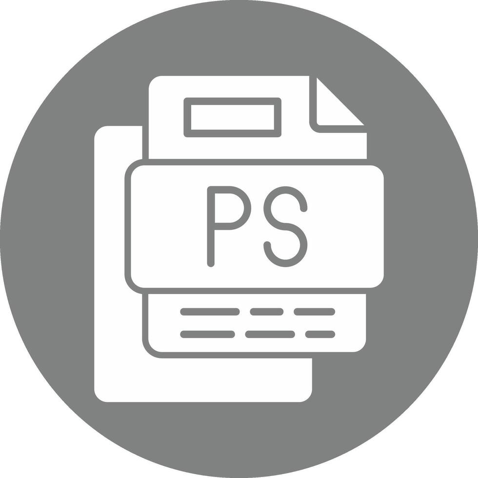 PS File Glyph Multi Circle Icon vector