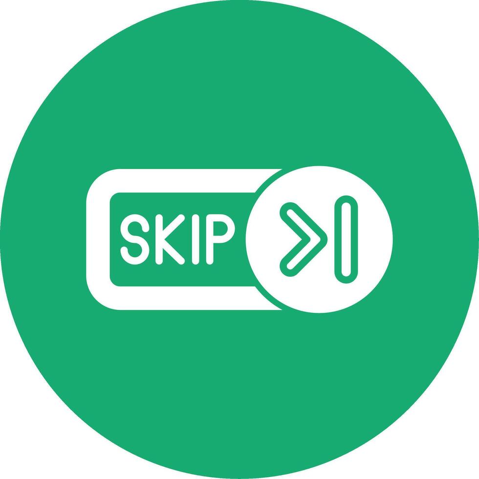 Skip Glyph Multi Circle Icon vector