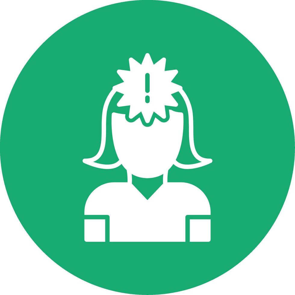Panic Glyph Multi Circle Icon vector