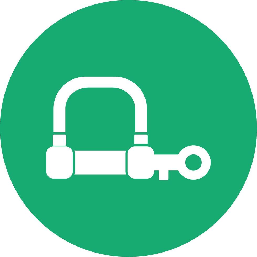 Wire Lock Glyph Multi Circle Icon vector