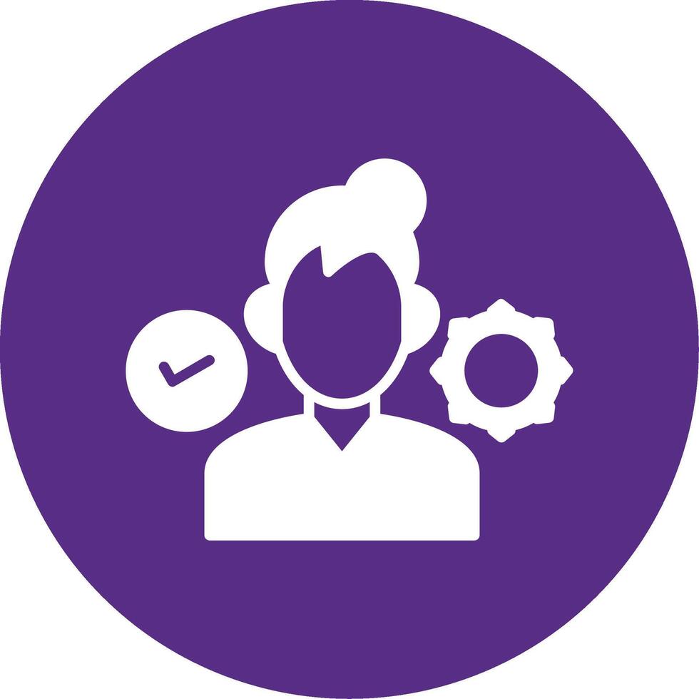 Coach Skills Glyph Multi Circle Icon vector