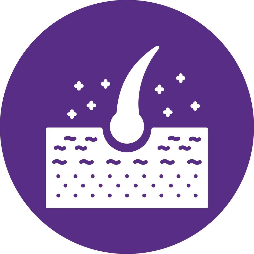 Hair Glyph Multi Circle Icon vector