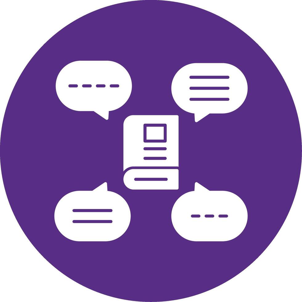 Discussion Group Glyph Multi Circle Icon vector
