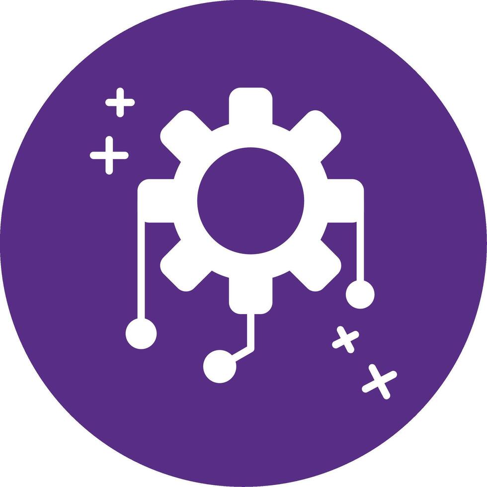 Integration Glyph Multi Circle Icon vector