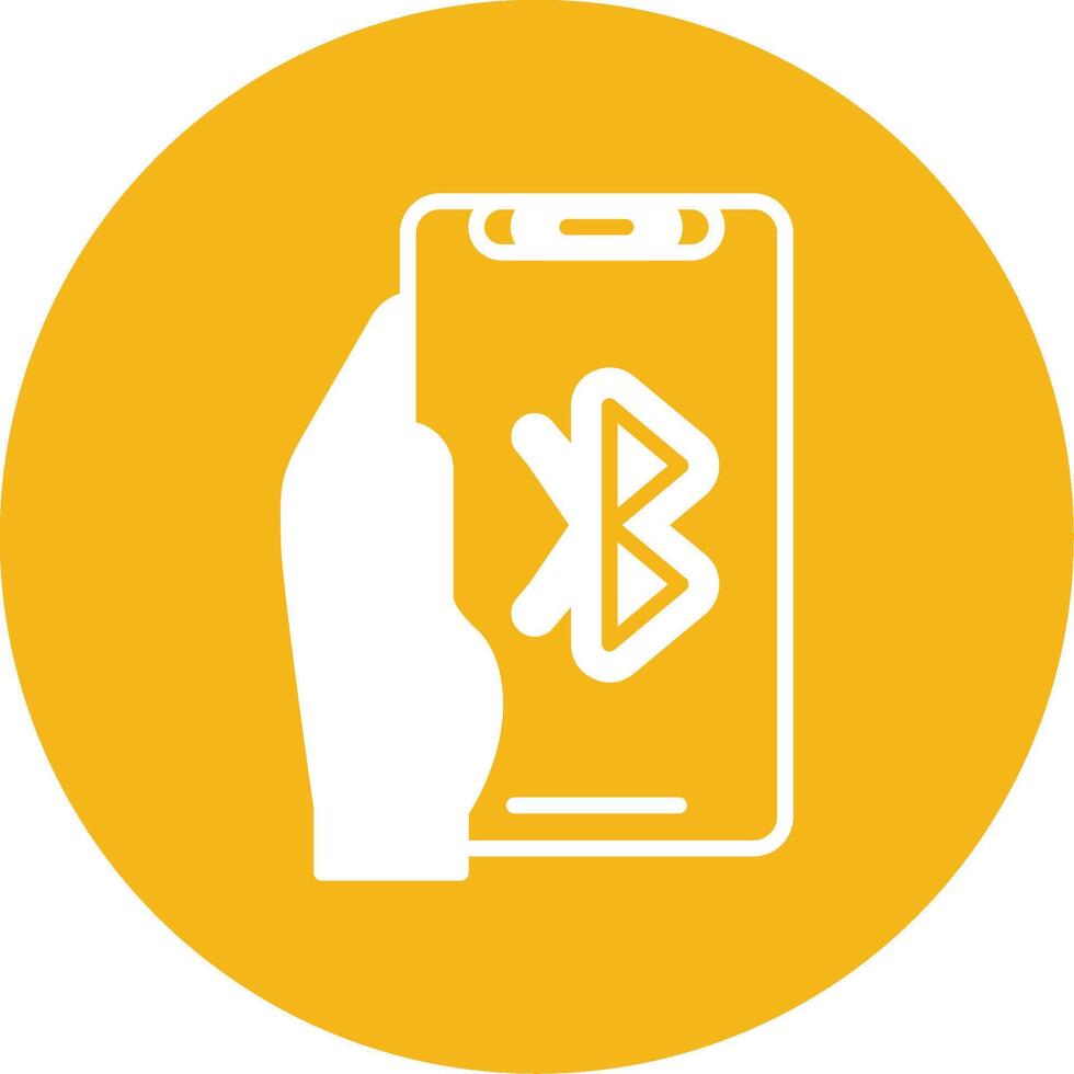 Bluetooth Glyph Multi Circle Icon vector