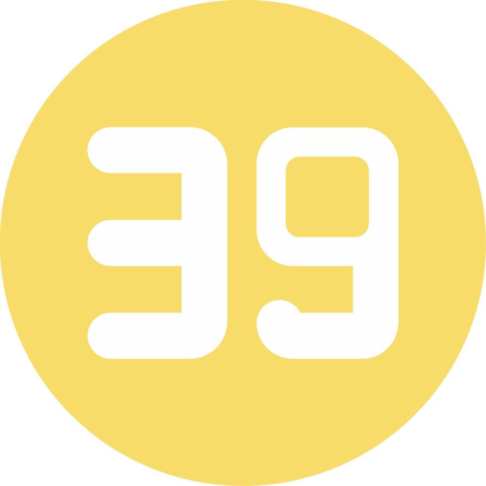 Thirty nine Glyph Multi Circle Icon vector