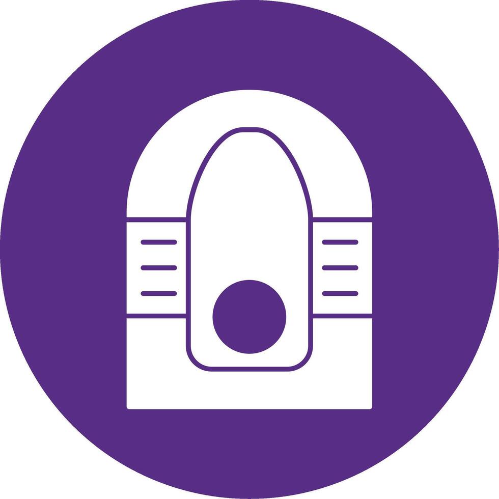 Portable Toilet Glyph Multi Circle Icon vector