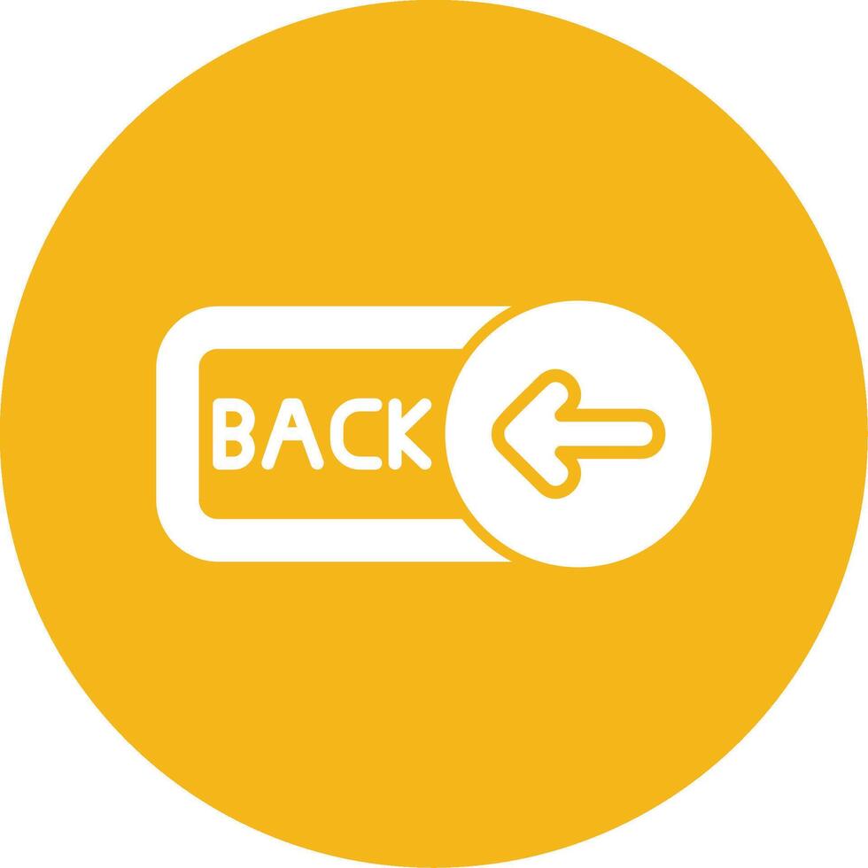 Back Glyph Multi Circle Icon vector