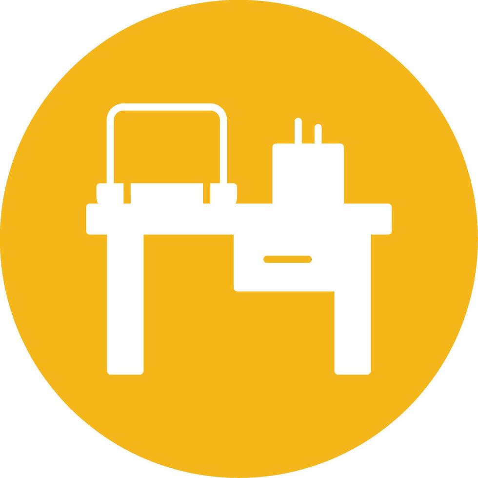 Workplace Glyph Multi Circle Icon vector